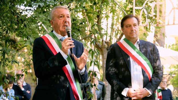 Nella foto: il sindaco di Agrigento Francesco Miccichè, e il sindaco di Savona Marco Russo.