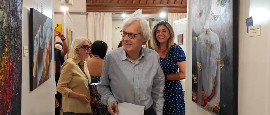 Inaugurazione mostra ad Alassio I percorsi dell'arte alla presenza di Vittorio Sgarbi