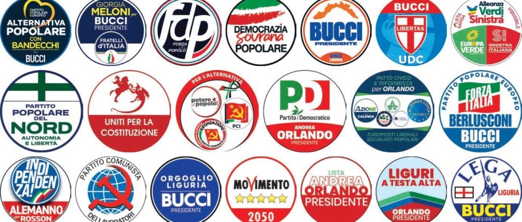 SIMBOLI Liste Elezioni Liguria 2024