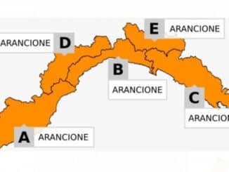 cartina Allerta arancione Liguria