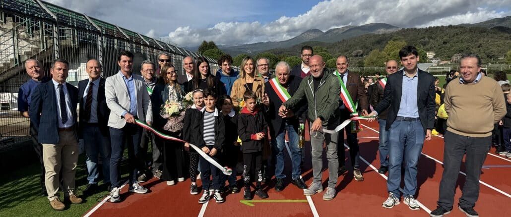 inaugurazione pista atletica a Villanova d-Albenga