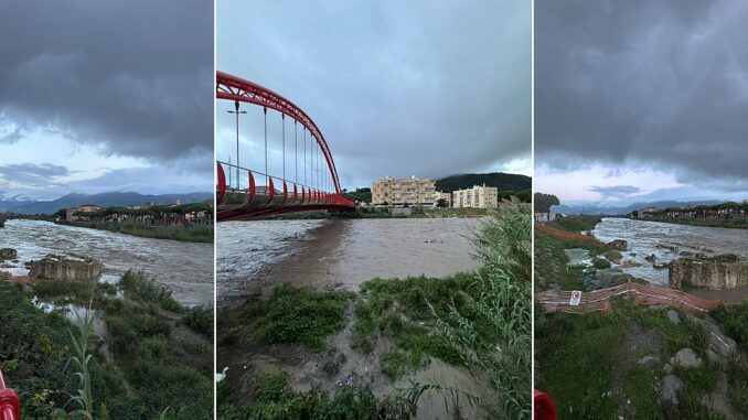 maltempo fiume Centa ad Albenga